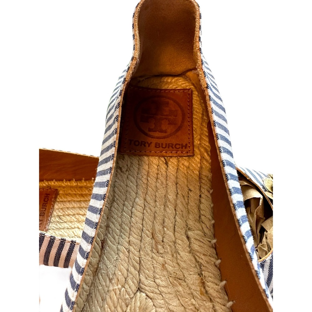 Tory Burch - Embellished blue/white striped Espadrilles, size 7 - Picture 12 of 12
